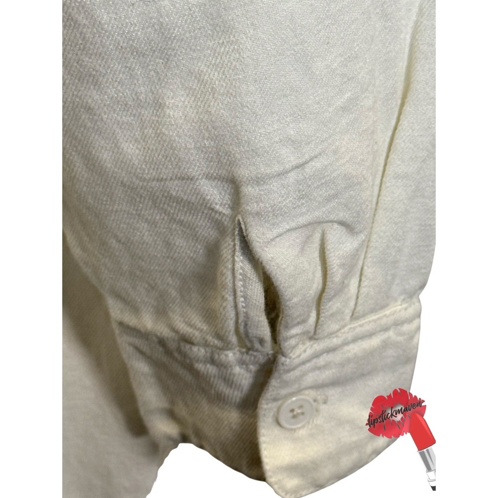 Able Charlyn Jumpsuit Women Large Cream Antique White Button Down One Piece NWT - Picture 8 of 16